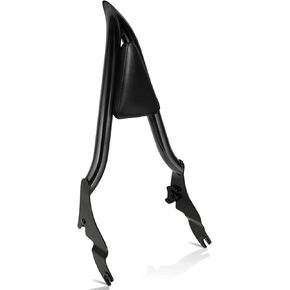 AILMOTO 28" Sissy Bar for Harley Davidson 2009-2024, One-Piece Passenger Backrest Detachable Rear Pad Compatible for Touring CVO Street Glide, Road Glide, Road King, Ultra Limited, Electra Glide
