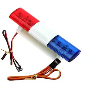 Chanmoo Simulation RC Car Police Lights Multi-Function Night Flash LED Light Lamp Roof Light Decoration for 1/10 1/8 RC Crawler Truck Cars HSP Traxxas Tamiya CC01 D90 Axial SCX10 Arrma (Trapezoidal)