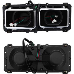 Headlight Housing Base With Wire Harnesses, Driver Side, Compatible with Kenworth T400 T600 T800 W900 K100 C500. Peterbilt 378 379. Western Star 4900 4964, Freightliner FLD Classic XL