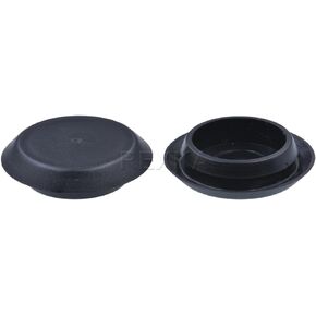 Rexka 100pcs 3/4" 0.75 inch Flush Mount Black Plastic Body and Sheet Metal Hole Plug
