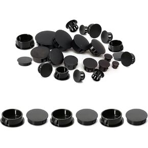 14mm Plastic Hole Plugs, 200 Pcs White Locking Insert End Cap, Flush Type Covers Plug Stopper for Furniture Shelf Cabinet