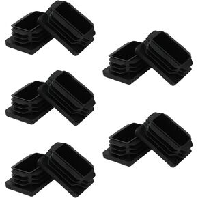 FiveEyes 1 X 1 1/2 1X1.5 Rectangle Tubing End Cap (10 Pack), 1"X1.5" 1 X 1 1/2 Inch Tubing Plug 1X1.5 Inch Tube End Cap Fence Post Pipe Cover Tubing Insert Chair Glide Finishing Plug
