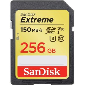 SanDisk 256GB Extreme SDXC UHS-I U3 Memory Card, Up to 150MB/s Read Speed