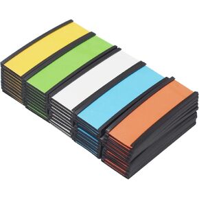 C Channel Colorful Magentic Label Holders 1x3 Inches, 5 Colors Magnetic Data Card Holders Kanban Board Magnet, Pack of 50