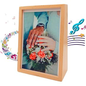 You are My Sunshine Wind up Music Box, Wooden Picture Frame, Gifts for Mom Wife Girls on Mother's Day Valentines Day Thanksgiving (5x7)