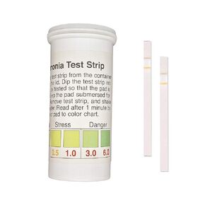 Ammonia NH3 Test Strips, 0-6ppm for Aquarium, Fish Tank and Pond Monitoring [Vial of 25]