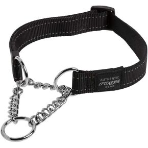 Reflective Nylon Choke Collar; Slip Show Obedience Training Gentle Choker for Large Dogs, Purple