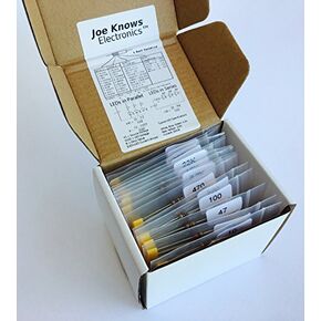 Joe Knows Electronics 1/4W Resistor Starter Kit (16 Values, 400 Pieces) Resistor Assortment Kit for Hobbyists, Experiments, Science Projects