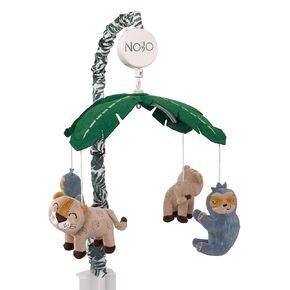 NoJo Together is Better White and Taupe Lambs Musical Mobile