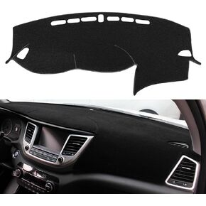 Yiz Dash Cover Mat Custom Fit for Hyundai Tucson 2016 2017 2018 Dashboard Cover Pad Carpet (Black) J45