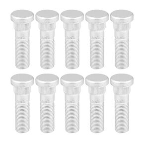 Hihaha No.28365-FE001/28365FE000 M12-1.25 Wheel Stud Bolts for Subaru WRX 13-23 for Toyota 86 17-20 / Front Rear Left Right Wheel Lug Stud/Alloy Steel 14.38mm Knurl / 10 Pcs Silver Tone