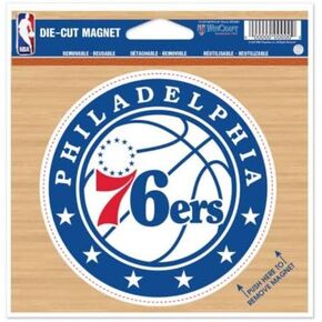 WinCraft NBA Philadelphia 76ers Color 4.5 x 6 Die Cut Magnet