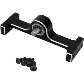 Aluminum Alloy 70mm Transfer Case Transmission Gearbox with 5mm Shaft for 1/10 RC Rock Crawler MOA 1.9 Shafty LCG Chassis Builder (Black)