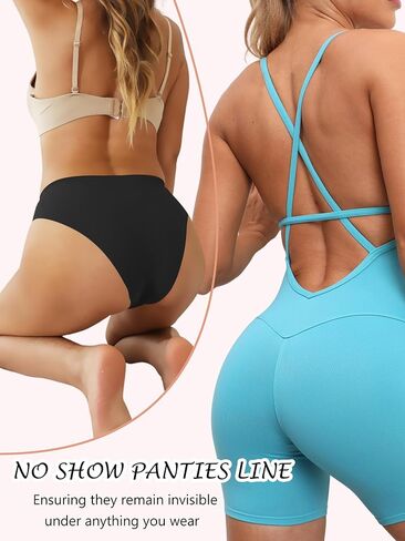 Buankoxy Women's Seamless Panties Soft Stretch Invisibles Briefs Bikini Underwears No Show Cheeky Workout Underwear 5 Pack in Saudi Arabia