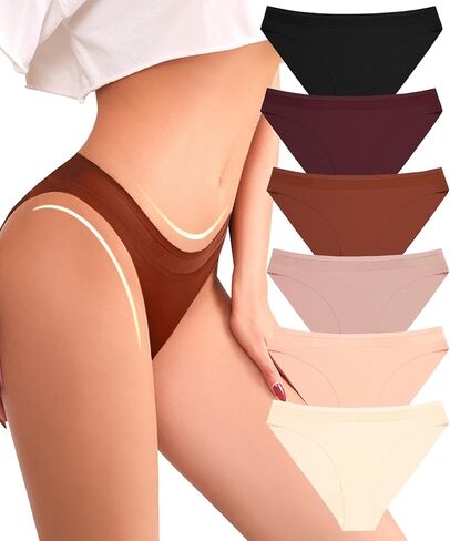 Zoelizece No Show Bikini Underwear for Women, Soft Breathable Seamless Panties, Hi Cut Panties for Women in Saudi Arabia