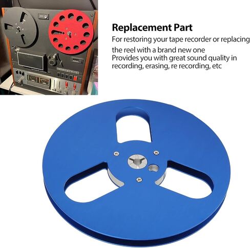 1/4 7 Inch Empty Reel, 3 Hole Universal Open Reel Takeup Reel, Aluminum Alloy Opening Machine Part Takeup Reel, for TEAC 1/4 inch Tape (Silver) in Saudi Arabia