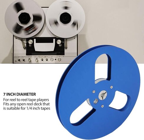 1/4 7 Inch Empty Reel, 3 Hole Universal Open Reel Takeup Reel, Aluminum Alloy Opening Machine Part Takeup Reel, for TEAC 1/4 inch Tape (Silver) in Saudi Arabia