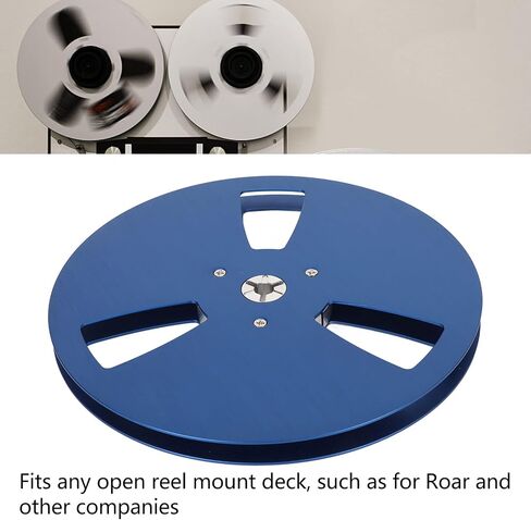 Reel to Reel Take Up Reel, 1/4 7 Inch 3 Hole Aluminum Alloy Empty Reel, Tape Takeup Reel Machine Part for TEAC Reel to Reel Tape (Black) in Saudi Arabia