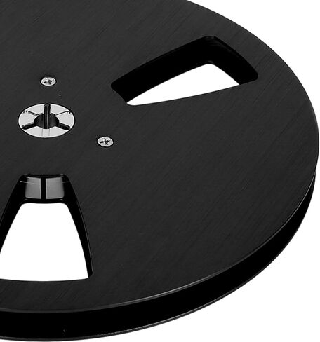 Reel to Reel Take Up Reel, 1/4 7 Inch 3 Hole Aluminum Alloy Empty Reel, Tape Takeup Reel Machine Part for TEAC Reel to Reel Tape (Black) in Saudi Arabia