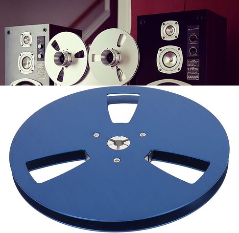 Reel to Reel Take Up Reel, 1/4 7 Inch 3 Hole Aluminum Alloy Empty Reel, Tape Takeup Reel Machine Part for TEAC Reel to Reel Tape (Black) in Saudi Arabia