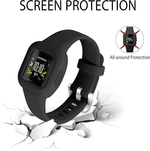 Vanet 4 عبوات متوافقة مع أحزمة Garmin Vivofit Jr 3 للأطفال، أربطة رياضية من السيليكون الناعم قابلة للتنفس قابلة للتعديل بديلة للفتيات والأولاد in Kuwait