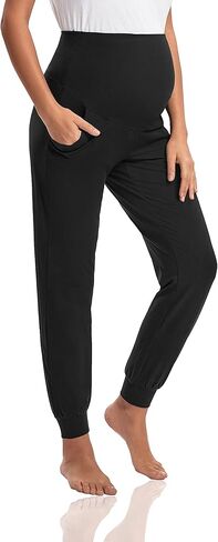 سراويل الركض للحوامل من V VOCNI ناعمة وبنطال للركض Quik-Dry للحوامل (قطعتان، صغير) in Kuwait