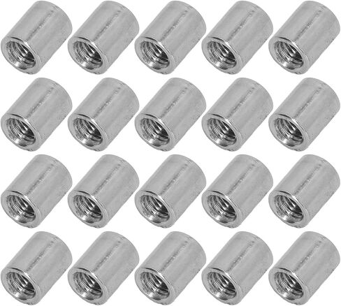 Pack of 20 M8 x 1.25-Pitch 15mm Length Round Coupling Nut 304 Stainless Steel Female Fully Threaded in Saudi Arabia