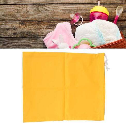 Agatige Wet Clothes Bag, Waterproof Drawstring Design Yellow Wet Dry Bag for Diapers Mummy Storage in Saudi Arabia