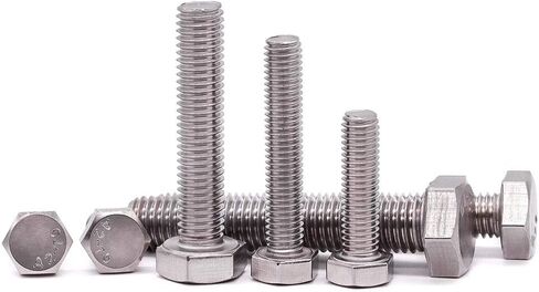 مسامير سداسية من الفولاذ المقاوم للصدأ M8-1.25 × 30 مم، 304 من الفولاذ المقاوم للصدأ 18-8، محرك سداسي، خيط كامل، خيط خشن UNC، لمسة نهائية سادة، 15 قطعة in Saudi Arabia