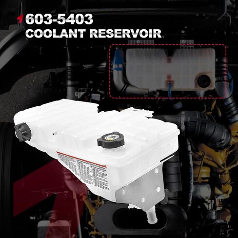 603-5403 Engine Pressurized Coolant Radiator Reservoir Surge Tank Compatible with Kenworth T600 T660 T800 W900 Peterbilt 377 385 388 382 384 386 389 365 367 348 Replace for N5346001, 575.1023, S-23610 in Saudi Arabia