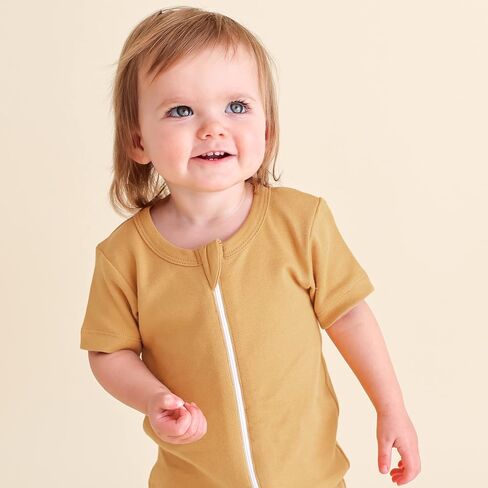 PARADE Organic Essentials '2-Way' Zip Romper - Short Sleeve in Saudi Arabia