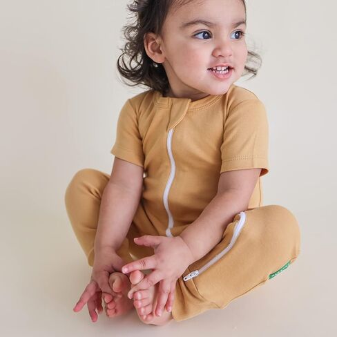 PARADE Organic Essentials '2-Way' Zip Romper - Short Sleeve in Saudi Arabia