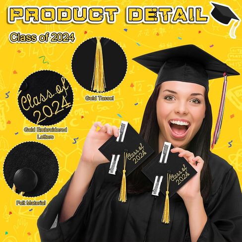 Bulyoou 10 Pcs 2024 Graduation Money Holder, Graduation Gift Class of 2024 Cash Felt Money Wallet Graduation Party Money Card Holder Senior Money Gift DIY Money Clip Birthday Present in Saudi Arabia