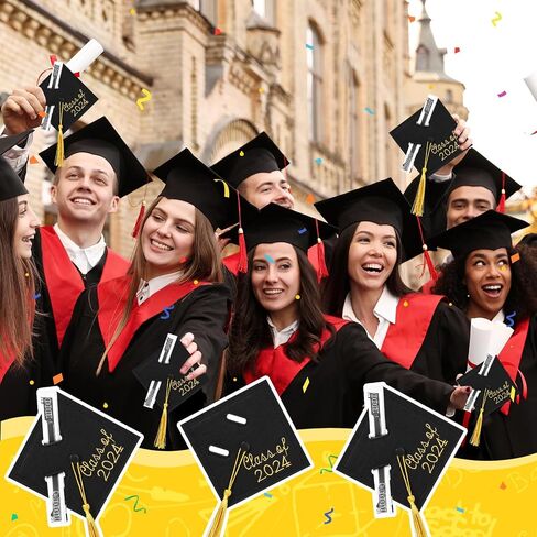 Bulyoou 10 Pcs 2024 Graduation Money Holder, Graduation Gift Class of 2024 Cash Felt Money Wallet Graduation Party Money Card Holder Senior Money Gift DIY Money Clip Birthday Present in Saudi Arabia