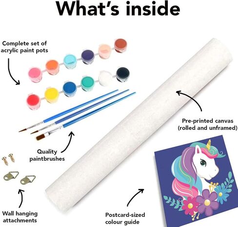 WeaveWiz 3 Paint by Numbers for Kids Ages 8-12 DIY Paint Set for Girls Boys Adults, Cartoon Paint by Numbers Kits for Kids, Acrylic Oil Painting by Number Kits Gift in Saudi Arabia