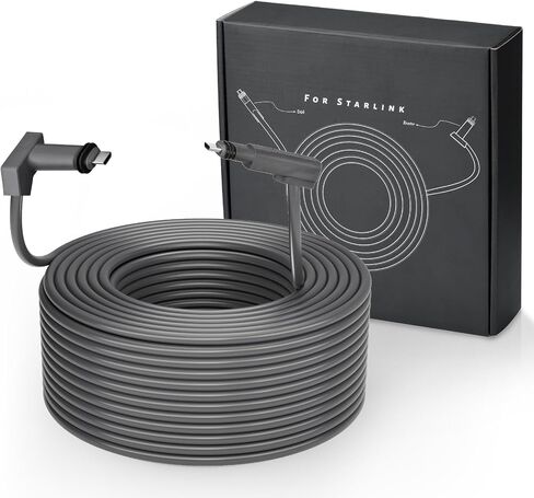 GODPEE 150Ft Replacement Cable for Starlink V2 [Standard Actuated ] Rectangular Satellite Dish Antenna - Heat Resistant Extension Cable Accessories for Starlink in Saudi Arabia