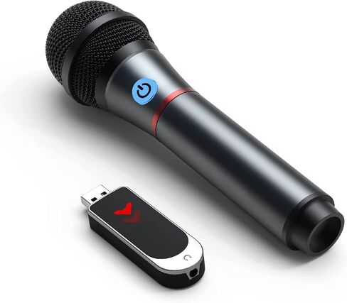 Lococo Wireless Microphone,UHF Metal Rechargeable Handheld Dynamic Mic with USB Receiver Mute Function for Karaoke Party,Computer,Mobile Phone,Amplifier,PA System,Singing Machine in Saudi Arabia