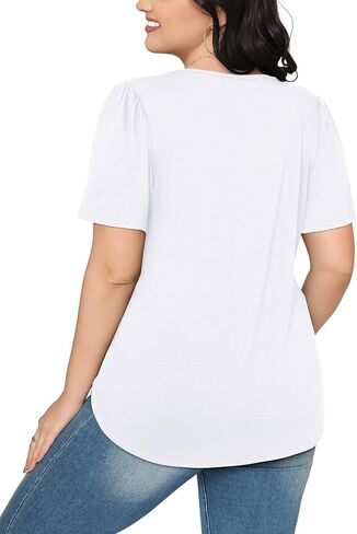 قمصان WIHOLL قصيرة الأكمام للسيدات صيفية كاجوال كاجوال مطوية من الأمام in Kuwait