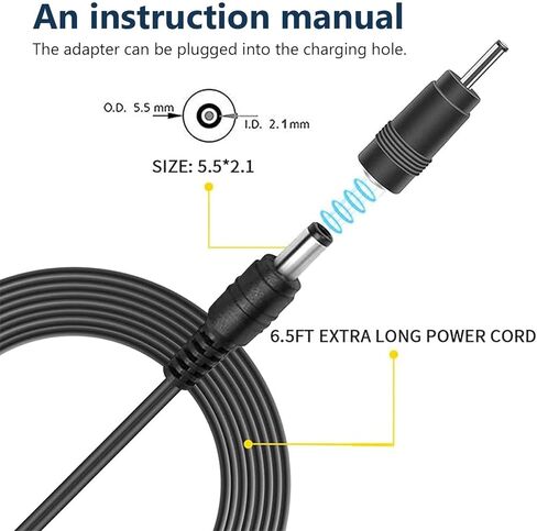 12V AC Power Adapter Charger Power Supply Cable Cord for Yamaha Keyboard PSR, YPG, YPT, DGX, DD, EZ, P Digital Piano and Portable Keyboard Series PA130 PA150 YPG-235 YPT-230 YPT-400 PA-3 PA-5 & More in Saudi Arabia