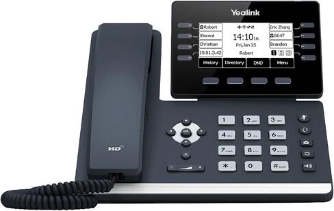 Yealink T53 IP Phone, 12 VoIP Accounts. 3.7-Inch Graphical Display. USB 2.0, Dual-Port Gigabit Ethernet, 802.3af PoE, Power Adapter Not Included (SIP-T53) in Saudi Arabia