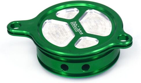 JFG RACING Motorcycle Billet Oil Filter Cover Cap Trim CNC Aluminum Compatible To KX450F 2006-2015 KLX450R 2008-2015 KX 450F KLX 450R 06-15 08-15 Dirt Bike Green in Saudi Arabia