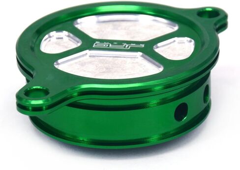 JFG RACING Motorcycle Billet Oil Filter Cover Cap Trim CNC Aluminum Compatible To KX450F 2006-2015 KLX450R 2008-2015 KX 450F KLX 450R 06-15 08-15 Dirt Bike Green in Saudi Arabia