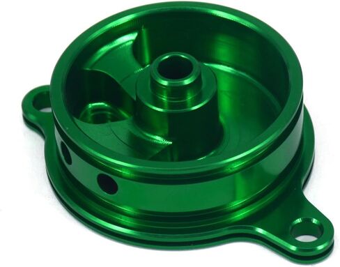 JFG RACING Motorcycle Billet Oil Filter Cover Cap Trim CNC Aluminum Compatible To KX450F 2006-2015 KLX450R 2008-2015 KX 450F KLX 450R 06-15 08-15 Dirt Bike Green in Saudi Arabia