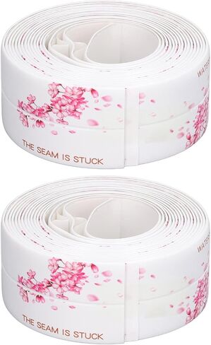 Fafeicy 2Pcs 3.2 Meter Waterproof Tape, PVC Self Adhesive Sealing Caulking Strip, 3.5cm Width, for Kitchen Bathroom Sink, Adhesive Tape in Saudi Arabia