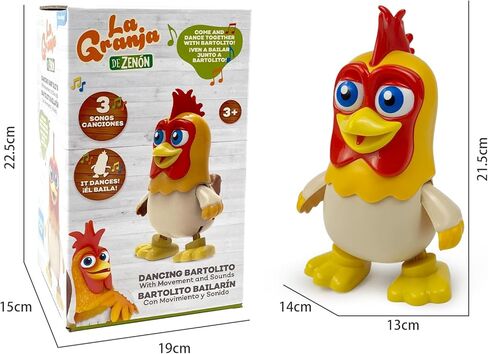 ألعاب الأطفال الصغار من TOYMAKER La Granja de Zenon Bartolito، ألعاب الأطفال الصغار الراقصة، ألعاب تعليمية تفاعلية للأطفال الصغار في سن 1 2 3 4 سنوات للأولاد والبنات في أعياد الميلاد وعيد الميلاد in Kuwait