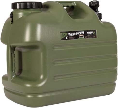 DESERT & FOX Water Container with Spigot 2.6/4.8/6.6Gal PE Water Storage Carrier Portable Green Bucket for Camping Hiking Picnic BBQ(Green 2.6Gal) in Saudi Arabia