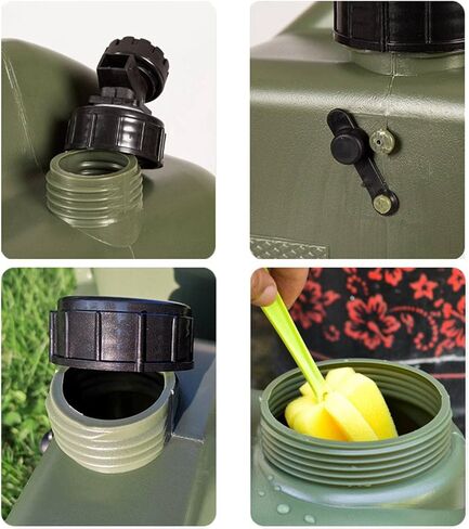 DESERT & FOX Water Container with Spigot 2.6/4.8/6.6Gal PE Water Storage Carrier Portable Green Bucket for Camping Hiking Picnic BBQ(Green 2.6Gal) in Saudi Arabia