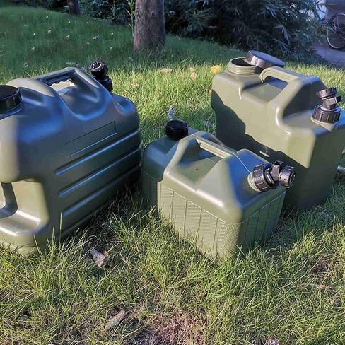 DESERT & FOX Water Container with Spigot 2.6/4.8/6.6Gal PE Water Storage Carrier Portable Green Bucket for Camping Hiking Picnic BBQ(Green 2.6Gal) in Saudi Arabia