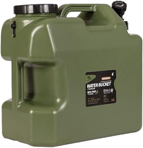 DESERT & FOX Water Container with Spigot 2.6/4.8/6.6Gal PE Water Storage Carrier Portable Green Bucket for Camping Hiking Picnic BBQ(Green 2.6Gal) in Saudi Arabia