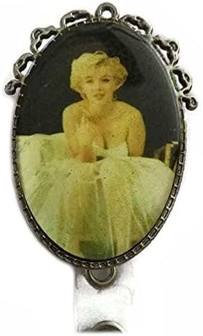 مجوهرات الطاقم الطبي Cameo Marilyn حامل شارة مسطح معدني فضي اللون حامل معرف للارتداء الاحترافي in Saudi Arabia